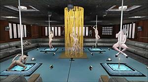 Sexy Anime Characters Pole Dancing In Fallout 4.