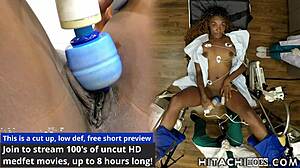 Ebony Freshman Giggles During Mandatory Checkup By Doctor In Tampa