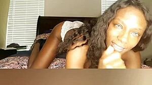 Missing You Jerk Off Instructions From Ebony Girlfriend With Big Tits