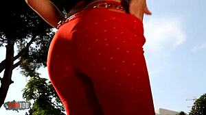 Julia Gomez Teases In Lingerie Striptease Outdoors