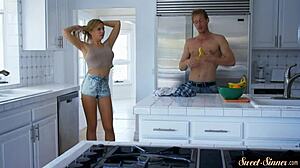 Teenage Beauty Drilled by Stepbrother in Taboo Tale