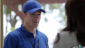 Milf Wife Pristine Edge Surprises Delivery Guy with Anal Tip