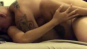 sexy little 18+ asian girl, horny and riding with tattoos