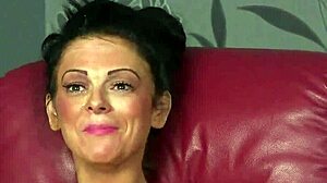 Wacky stunner receives facial cumshot, gulping all spunk