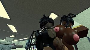 ROBLOX FUCKING a hot BLACK NUN