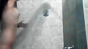 lil miss vixen enjoys a sexy shower with cumshot