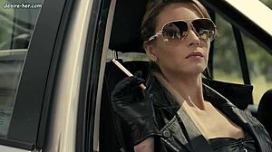 Leather Action In The Car