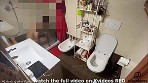 I spy on this guy masturbating in the shower.