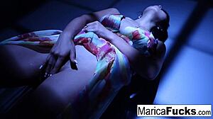 Marica gets nude and touches her pussy and ass