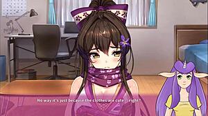 in ninnin days part 5, the asian girl with big ass encounters a monster