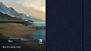 Rin jerks off dick in hentai