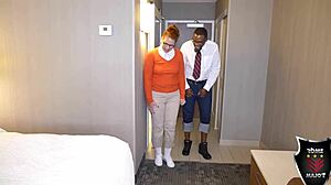 Curvy Nerdy Ginger Reigh Facialized By Rome Major.