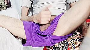 after fucking, he jerks his desi cock