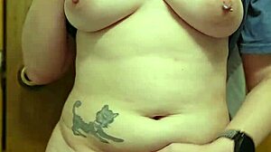 pawg quietly masturbating with vibrator in bathroom?