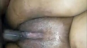 Big Black Cock Fucks Squirting Ebony Pussy, Cumshot