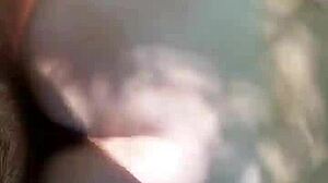 Blonde Bent Over in Doggystyle Outdoor Fuck and Cum Shot!