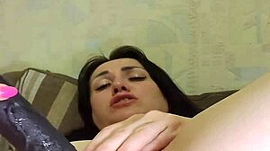 My hungry pussy is squirting all over, as this horny wife milf uses toys for orgasm