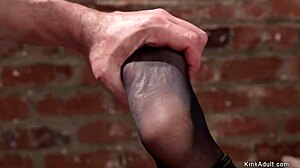 Milf housewife bound and choked while fucked hard by master