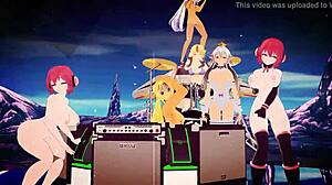 engel dances erotically in mmd animation