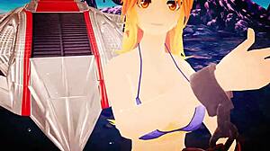 engel dances erotically in mmd animation