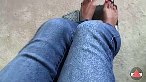 Pedal Pumping with Bare Feet on Display