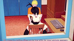 Naruto Shippuden Sarada Seduces 7th Hokage In Baruto's Room During Mission.