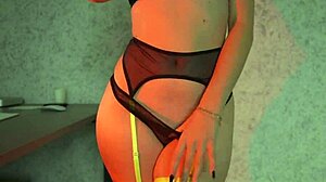 Hottest Brunette Teen Tries On Lingerie And Dances