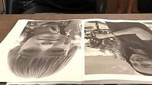 Shaved teen masturbates to close-up cumshot tribute