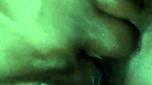 rubbing oil on ebony milf