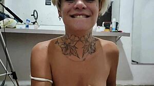 She says, 'Watch this slutty Russian give greedy oral with face fucking and spitting.'