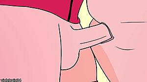 suggesting a masked man cums in squid game hentai scene