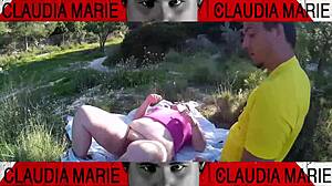 Curvy Big Ass Gorda Eats Pussy In Field And Cums Outdoors With Small Tits Anal Cock Sex
