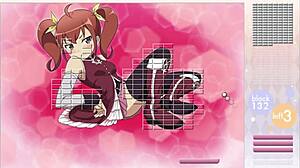 kurusu kanako striptease in hentai game with arkanoid gameplay and clothes ripped 😏