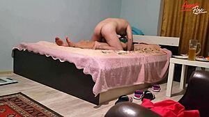 Stepmom in a sexy dress tempts in the bedroom. What homemade secrets does she hide?