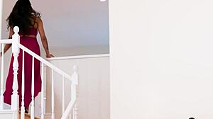 black husband catches ebony wife tribbing and joins the fun with his big cock 😈