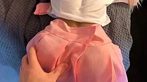 horny guy pulls silicone doll away from her book