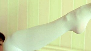 18 yo babe masturbating after college 😍