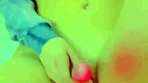 i feel so hot as this teen 18+ in lingerie masturbates her shaved european pussy until she cums hard