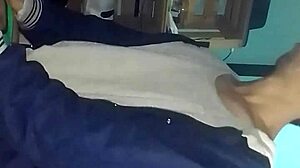 i put on green buccaneers, she sucks my cock, we fuck doggy