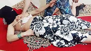 Arab hot wife begs for hard fucking like a horse with that Indian big fat cock in real amateur quickie.