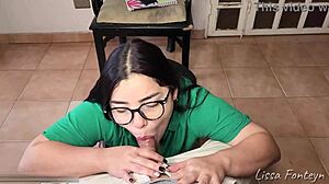 Pov secretary gives boss rough blowjob and creampie sex while talking to boyfriend on phone.