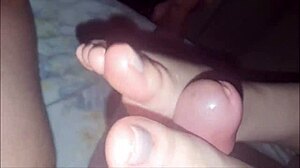 redhead amateur wife gives intense blowjob as prostitute then gets cumshot on beautiful feet