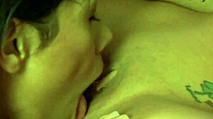 Lesbians Fiona Cheeks and Cassandra Cruz enjoy toy play with their shaved pussies in lingerie. Petite latinas get wet and dripping.