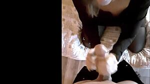 Blonde With Small 18+ Breasts Sucks Huge Cock