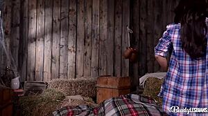 Busty Lesbians Fill Wet Pussies