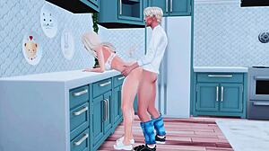 stepmom in sexy outfit cheats with stepson for blowjob double penetration assfucking