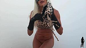 sexy bunny model indulges in erotic voyeur fetish