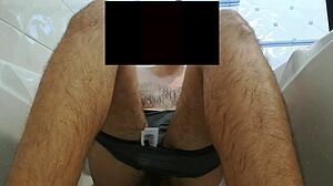 young hairy gay boy enjoys shower 😊