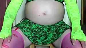 bouncing up and down on dildo