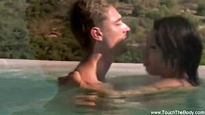 Intimate oiled massage for couple's relaxing session